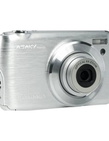 Photo Shuttle S-8 Silver: Compact Asky Slim digital camera